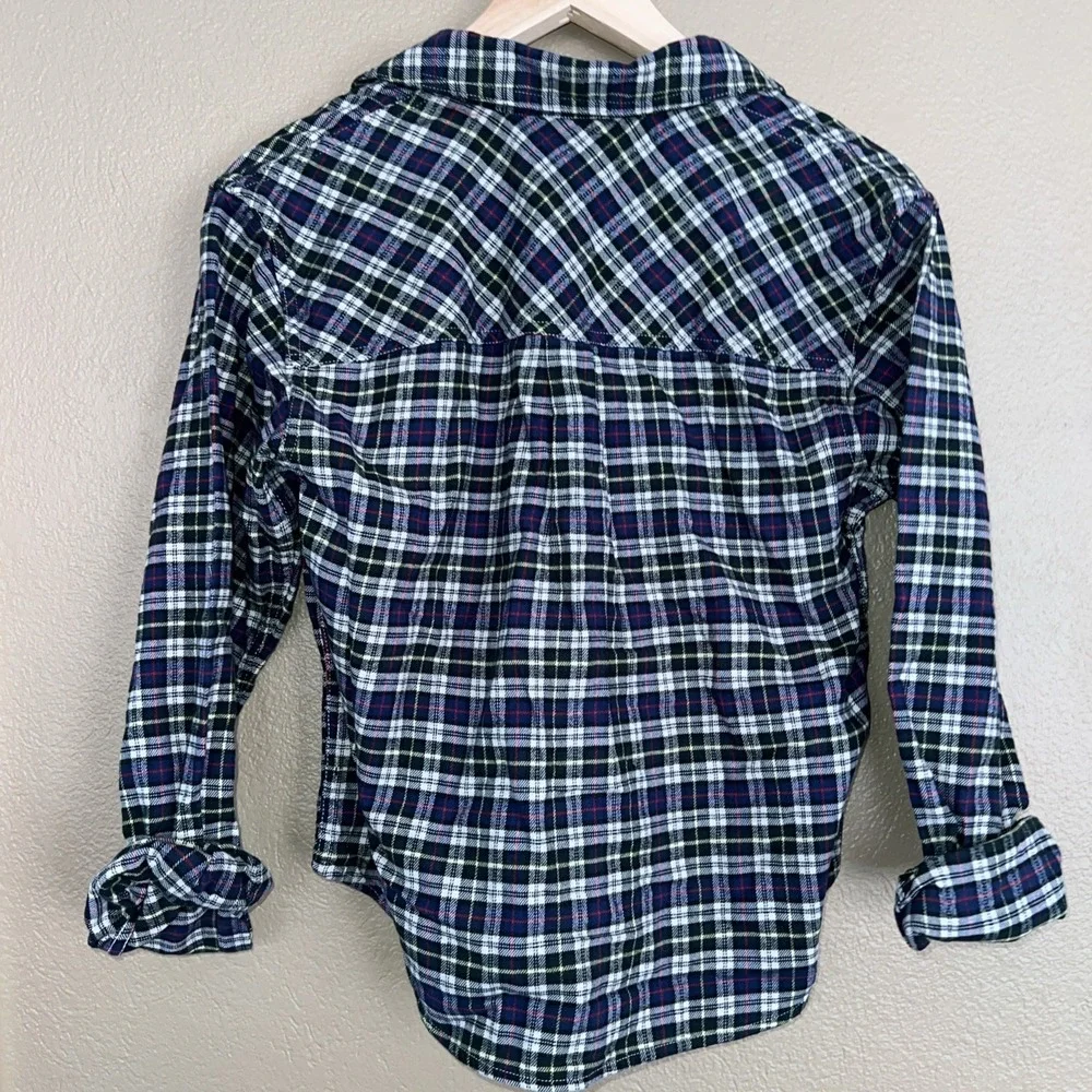 Alpine Design Womens Size‎ XS MidWeight Plaid Flannel Navy Cream Timberline